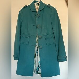 Banana Republic Turquoise Wool Coat